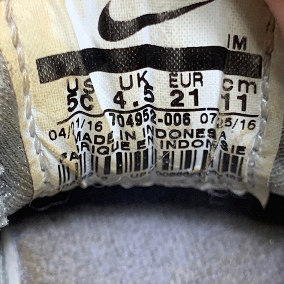 Nike Huarache Baby Girl Size 5C Gray And Pink - Picture 8 of 8